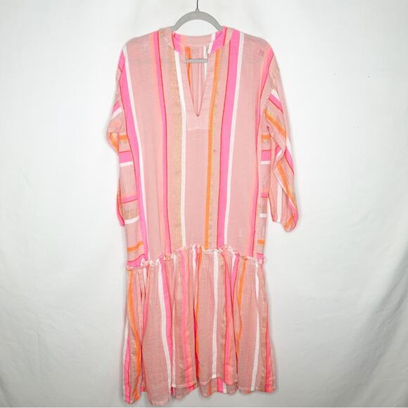 LEMLEM Multicolor Shimmer V-Neck Dress NEW in XS - Picture 1 of 7